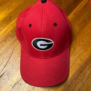 Red GA Bulldogs Signatures Baseball Cap with Logo